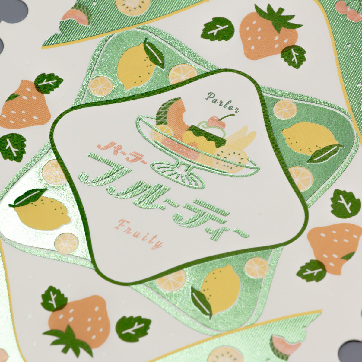 OB1TOY x ROKKAKU - Foil-Stamped Postcard - Parlor Fruity