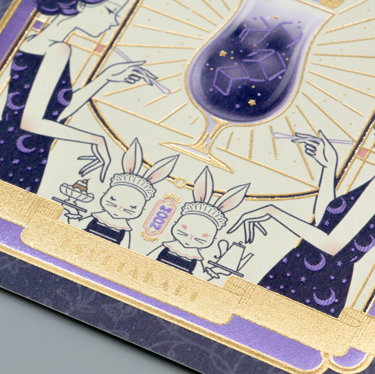 OB1TOY x ROKKAKU - Foil-Stamped Postcard - Parlor Moonlight