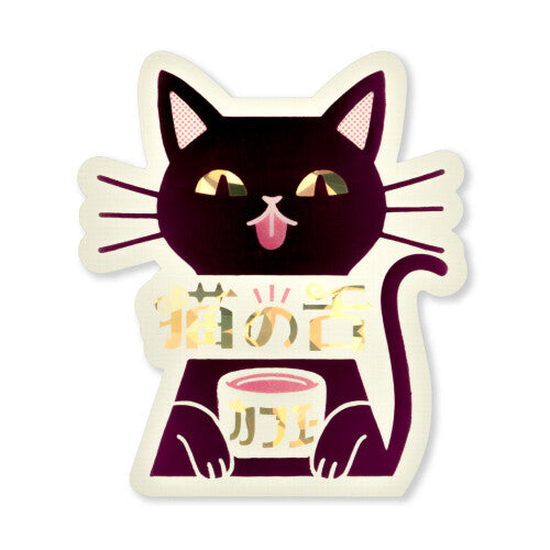 OB1TOY x ROKKAKU - Retro Sticker - Cat's Tongue Café