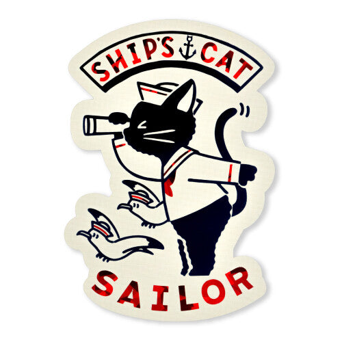 OB1TOY x ROKKAKU - Retro Sticker - Ship's Cat