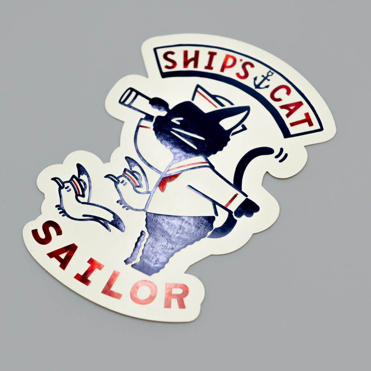 OB1TOY x ROKKAKU - Retro Sticker - Ship's Cat