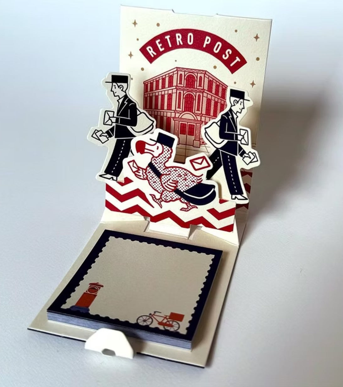OB1TOY x La KULA - Pop-Up Sticky Notes - Retro Post Office