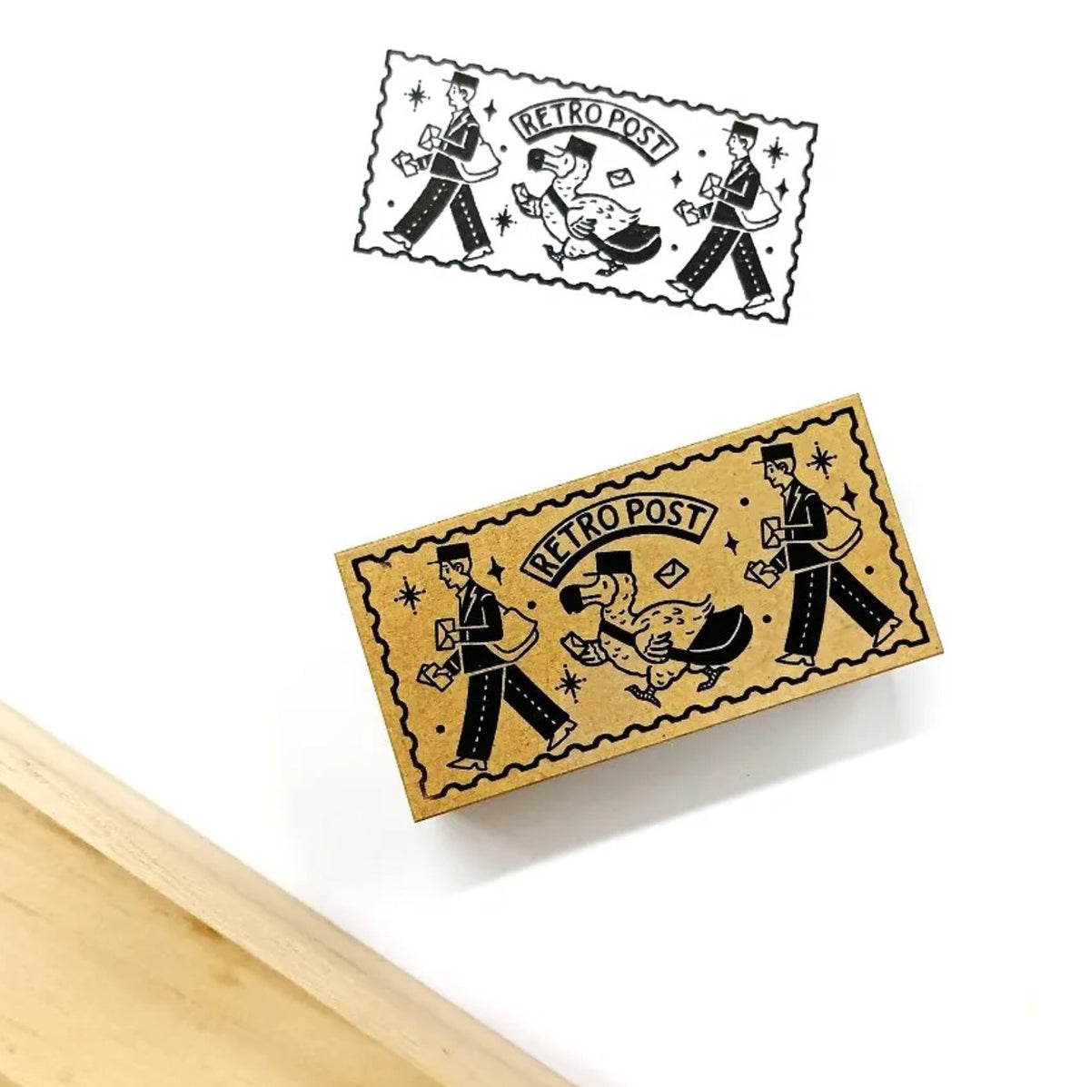 OB1TOY x Sanby - Retro Post - Rubber Stamp Set with Tray - Volume 1