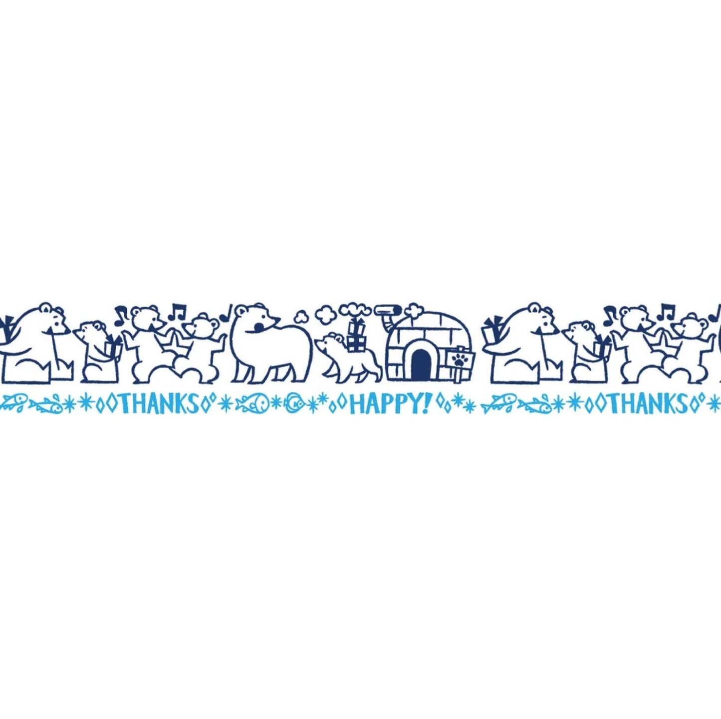PLUS Mini Deco Roller Stamp - Polar Bears