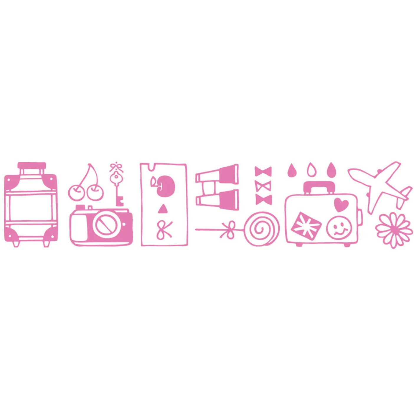 PLUS Mini Deco Roller Stamp - Suitcases