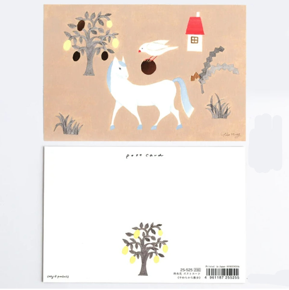 Cozyca - Foil-Stamped Postcard - Yuka Hiiragi - A Soft Walk
