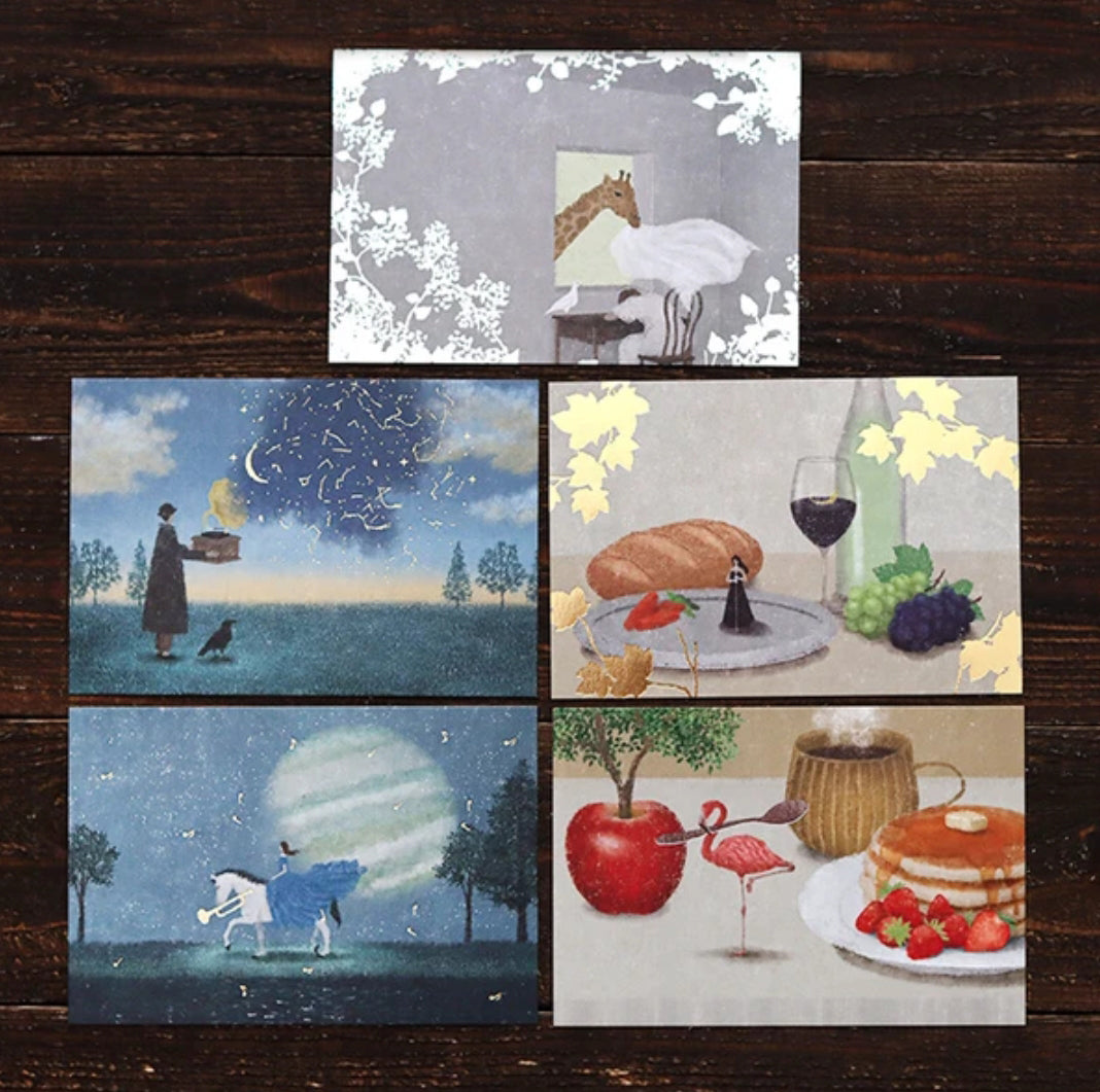 Cozyca - Foil-Stamped Postcard - Akira Kusaka - Dozing