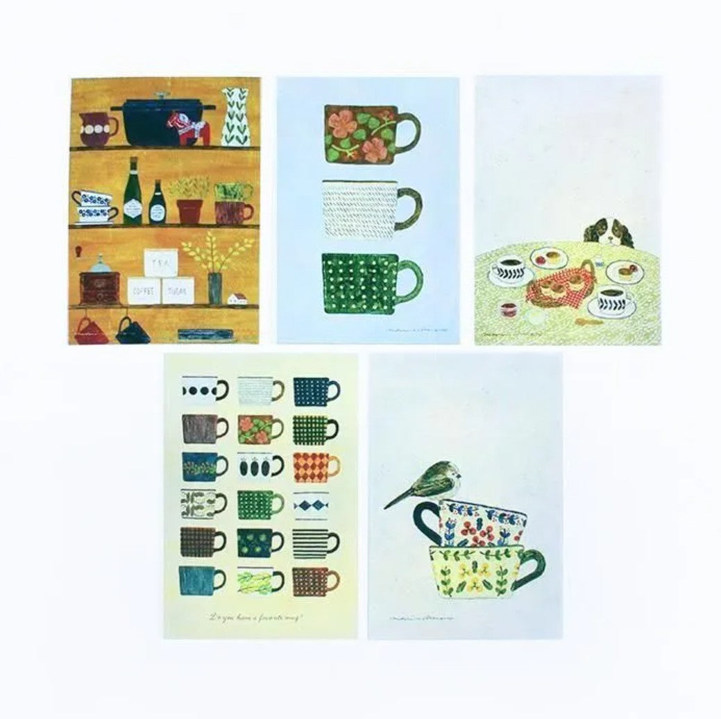 Cozyca - Postcard Book - Midori Asano - My Favorite Mugs