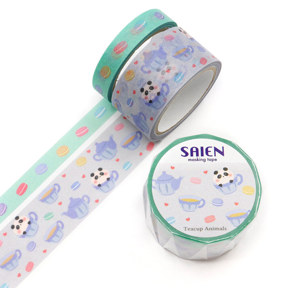 SAIEN - Washi Tape - Teacup Animals - Panda