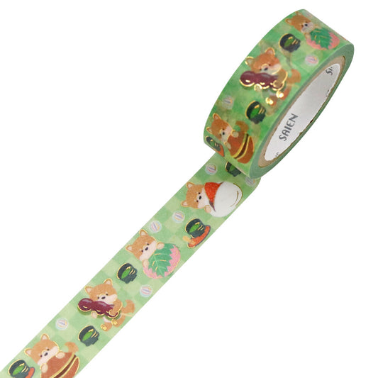 SAIEN - Washi Tape - Shiba Inu and Japanese Sweets