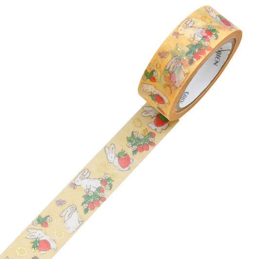 SAIEN - Washi Tape - Strawberry and Rabbit