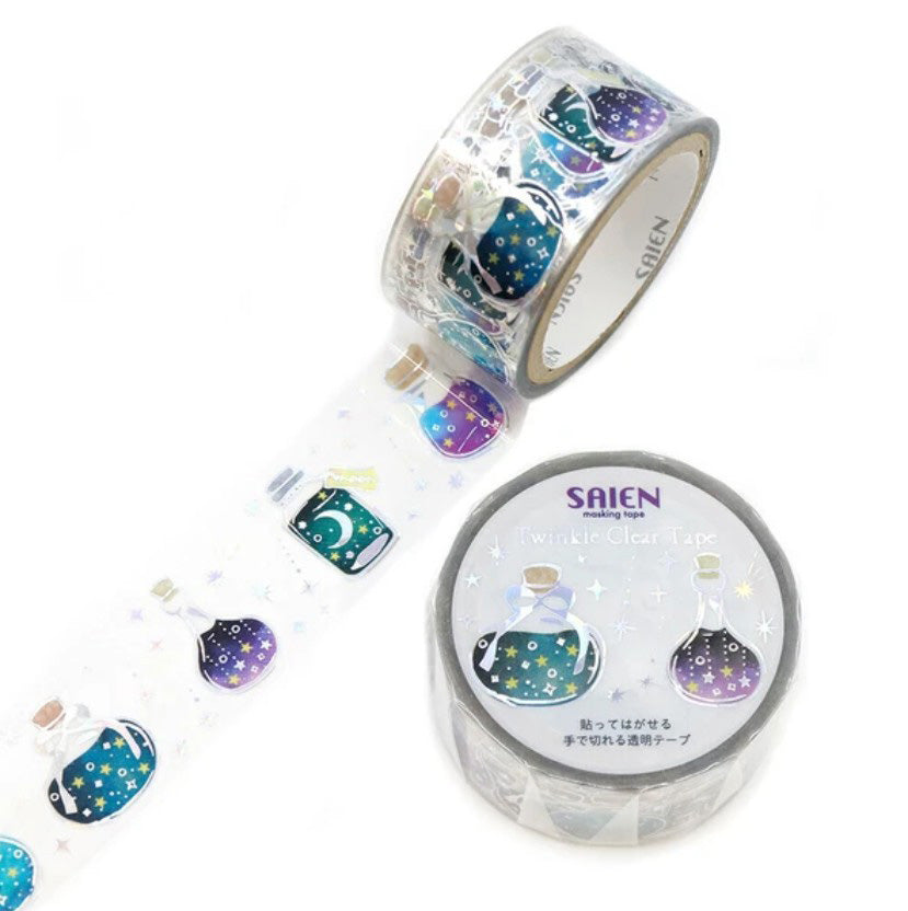 SAIEN - Twinkle Clear Tape - Starry Sky Bottles