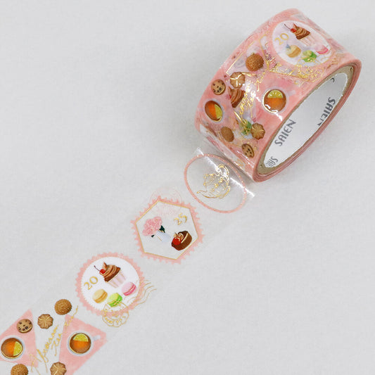 SAIEN - Clear Stamp Story Tape - Tea Party