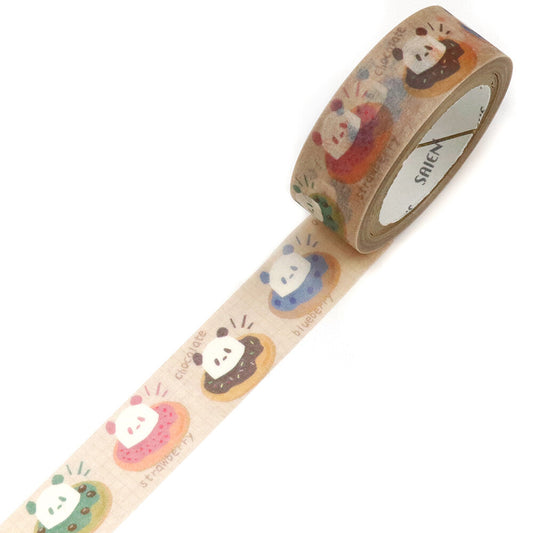 SAIEN - Washi Tape - Panda Donuts