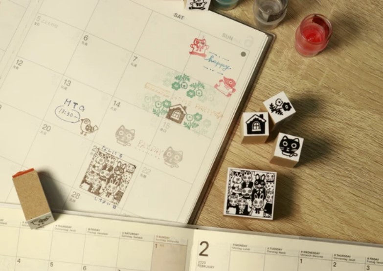 Sanby - Yumi Kitagishi Collaboration - Square Stamps