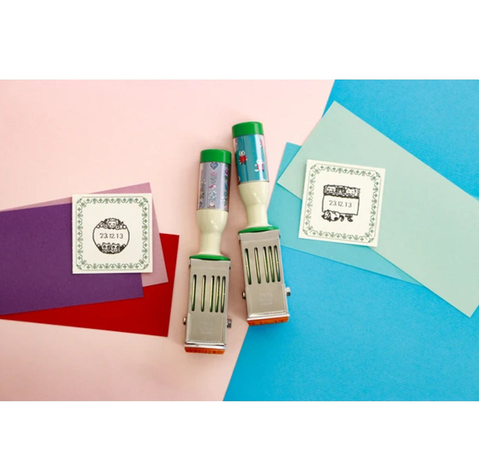 Sanby - Yumi Kitagishi Collaboration - Date Stamp - Twin Cats