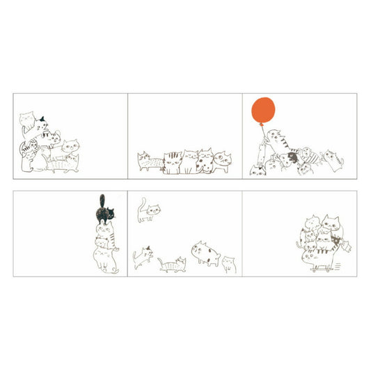 SEAL-DO Shinzi Katoh Sticky Notes Roll - Cat Hill