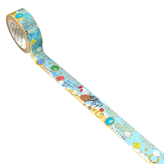 SEAL-DO Shinzi Katoh Washi Tape - Fairy Tales - Aesop's Fables - The Rooster and the Jewel