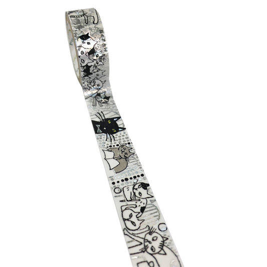 SEAL-DO Shinzi Katoh Washi Tape - Phantom Light Museum Series 1 - Monochrome Cat's Office