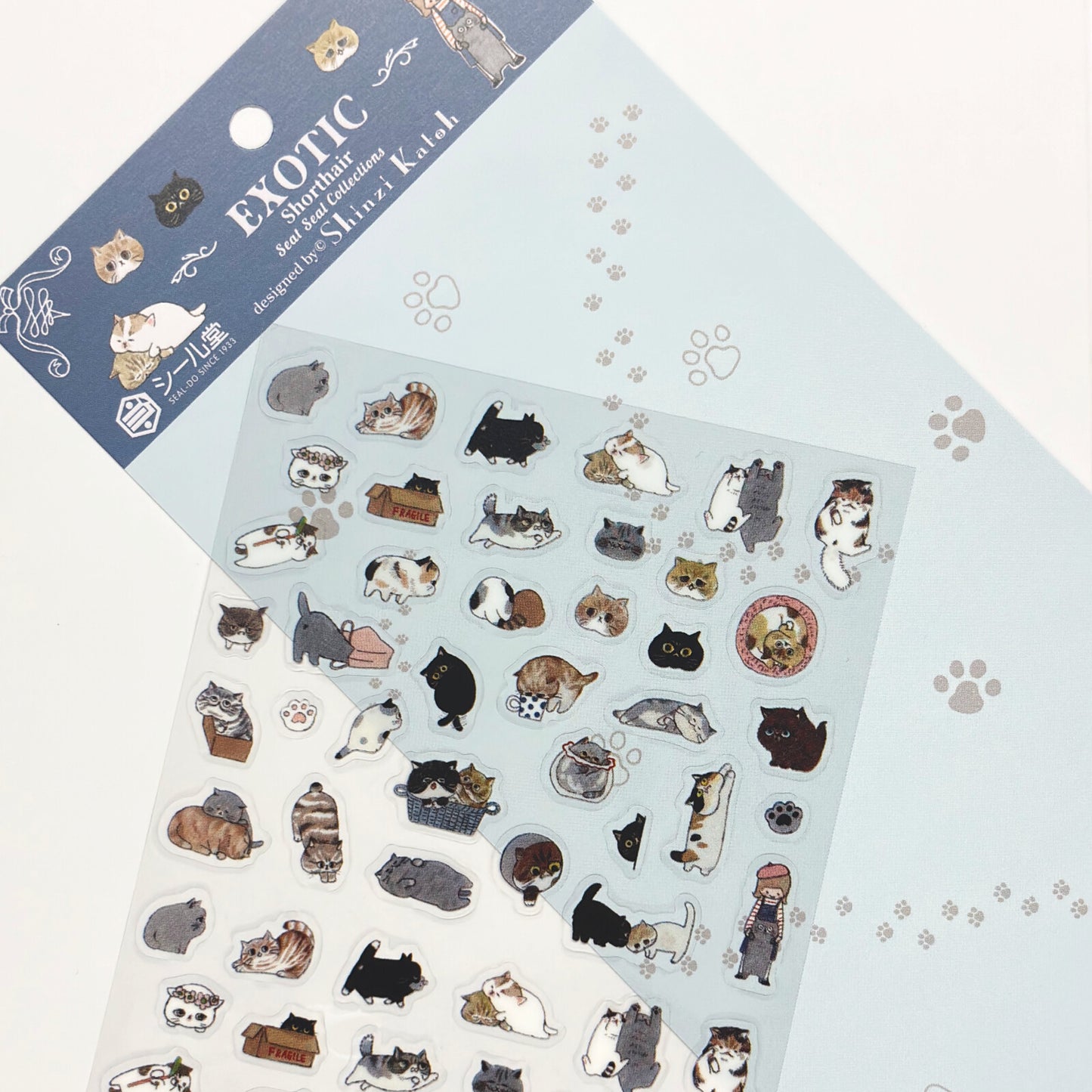 SEAL-DO Shinzi Katoh Planner Stickers - Exotic Shorthair Cats