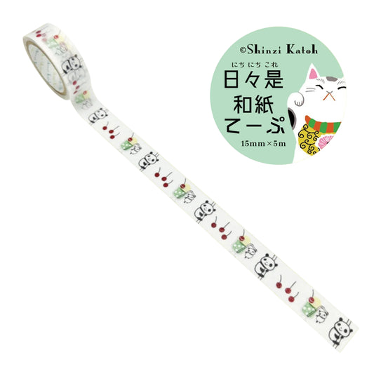 SEAL-DO Shinzi Katoh Washi Tape - Nichinichi Kore - Melon Soda and Panda