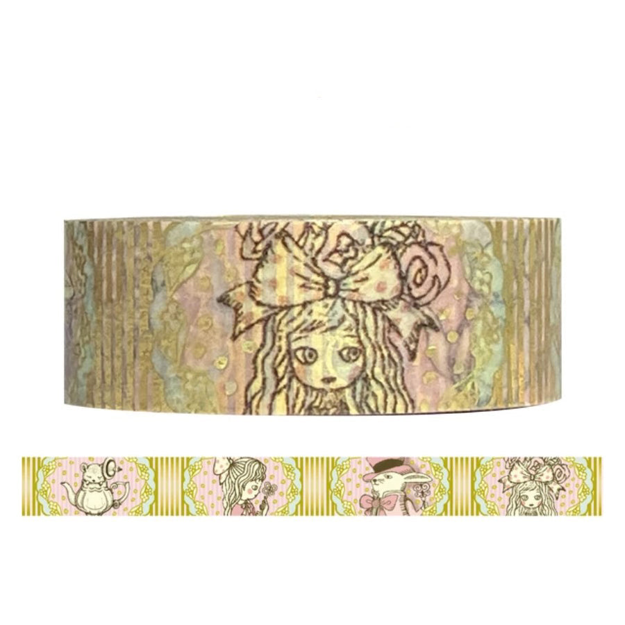 SEAL-DO Shinzi Katoh Washi Tape - Mysterious Alice - Dormouse Teapot