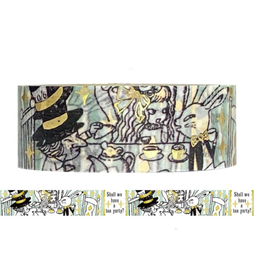 SEAL-DO Shinzi Katoh Washi Tape - Mysterious Alice - Tea Party