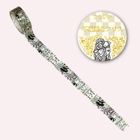 SEAL-DO Shinzi Katoh Washi Tape - Mysterious Alice - Shall We Have a Tea Party?