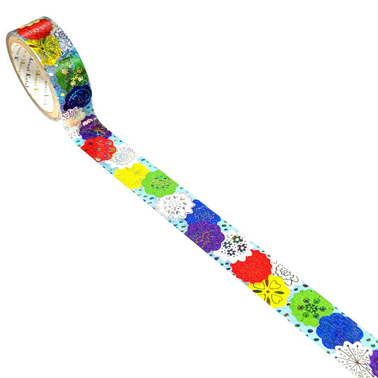 SEAL-DO Shinzi Katoh Washi Tape - Nijihana (Rainbow Flowers)