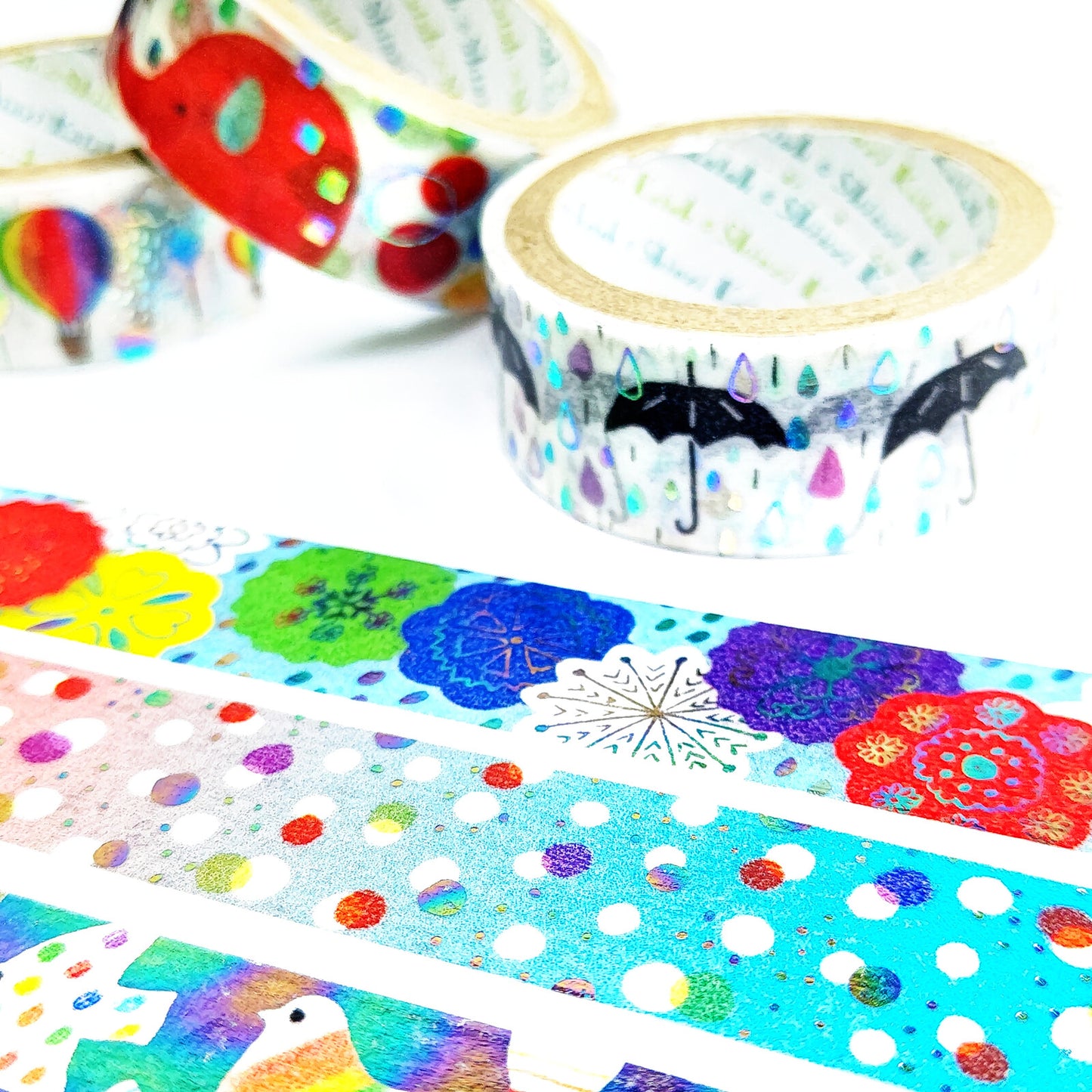 SEAL-DO Shinzi Katoh Washi Tape - Nijihana (Rainbow Flowers)