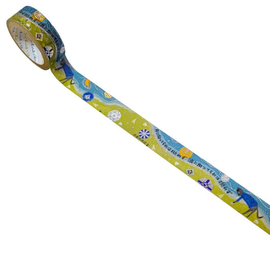 SEAL-DO Shinzi Katoh Washi Tape - Nakahara Nakaya Star Clown - Moonlit Beach