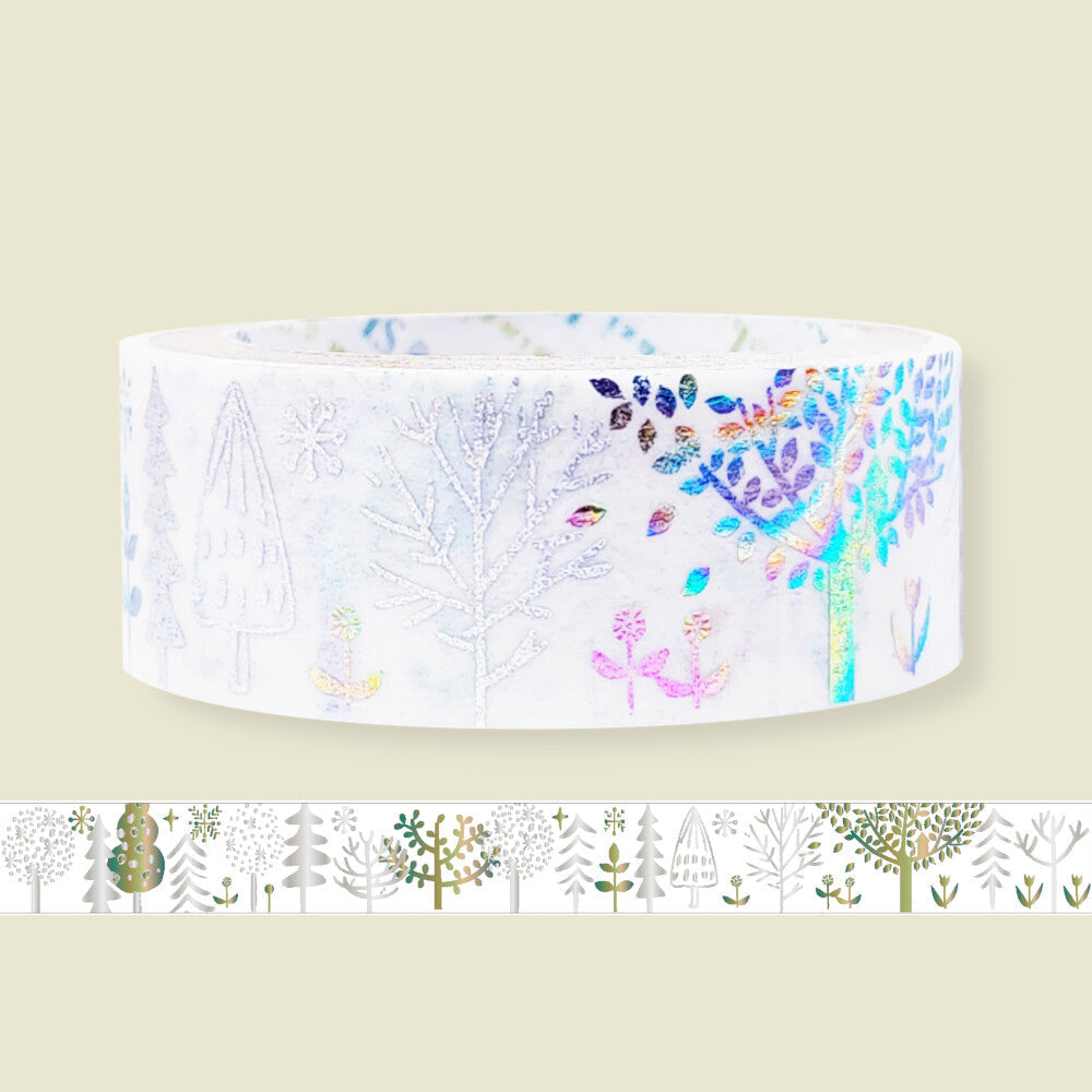 SEAL-DO Shinzi Katoh Washi Tape - Rainbow Foil - Trees