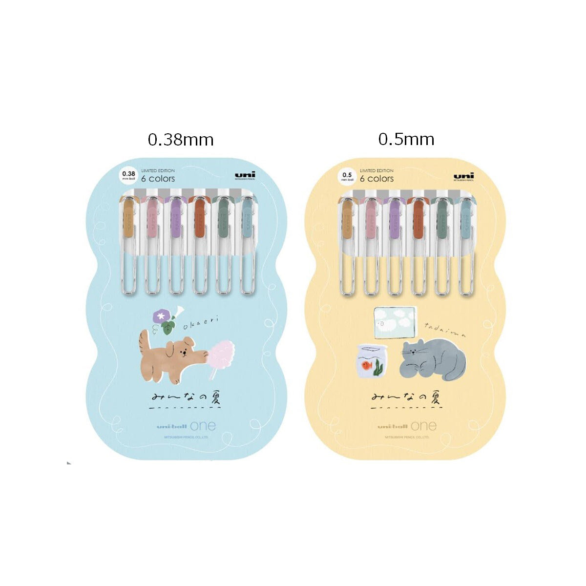 Uni-Ball One - Soft Colors Summer Edition - Limited Edition Gel Pens