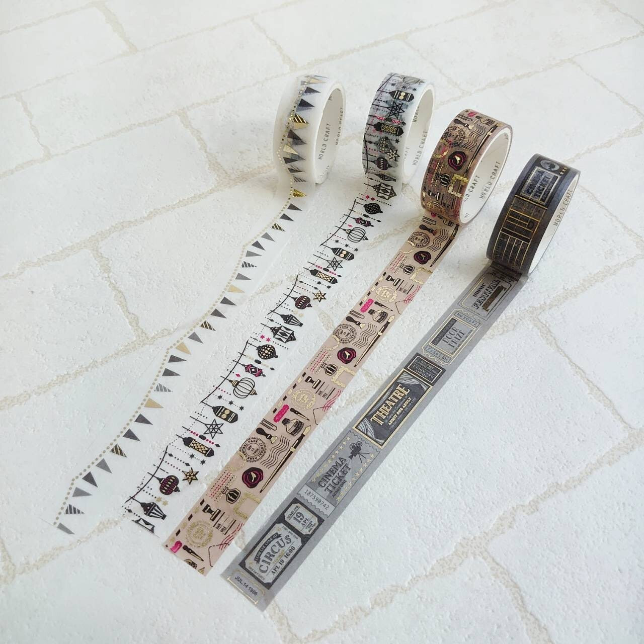 World Craft - Foil-Stamped Washi Tape - Tickets