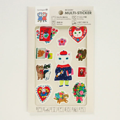 Sanby - Yumi Kitagishi Collaboration - Multi-Stickers - Art Time