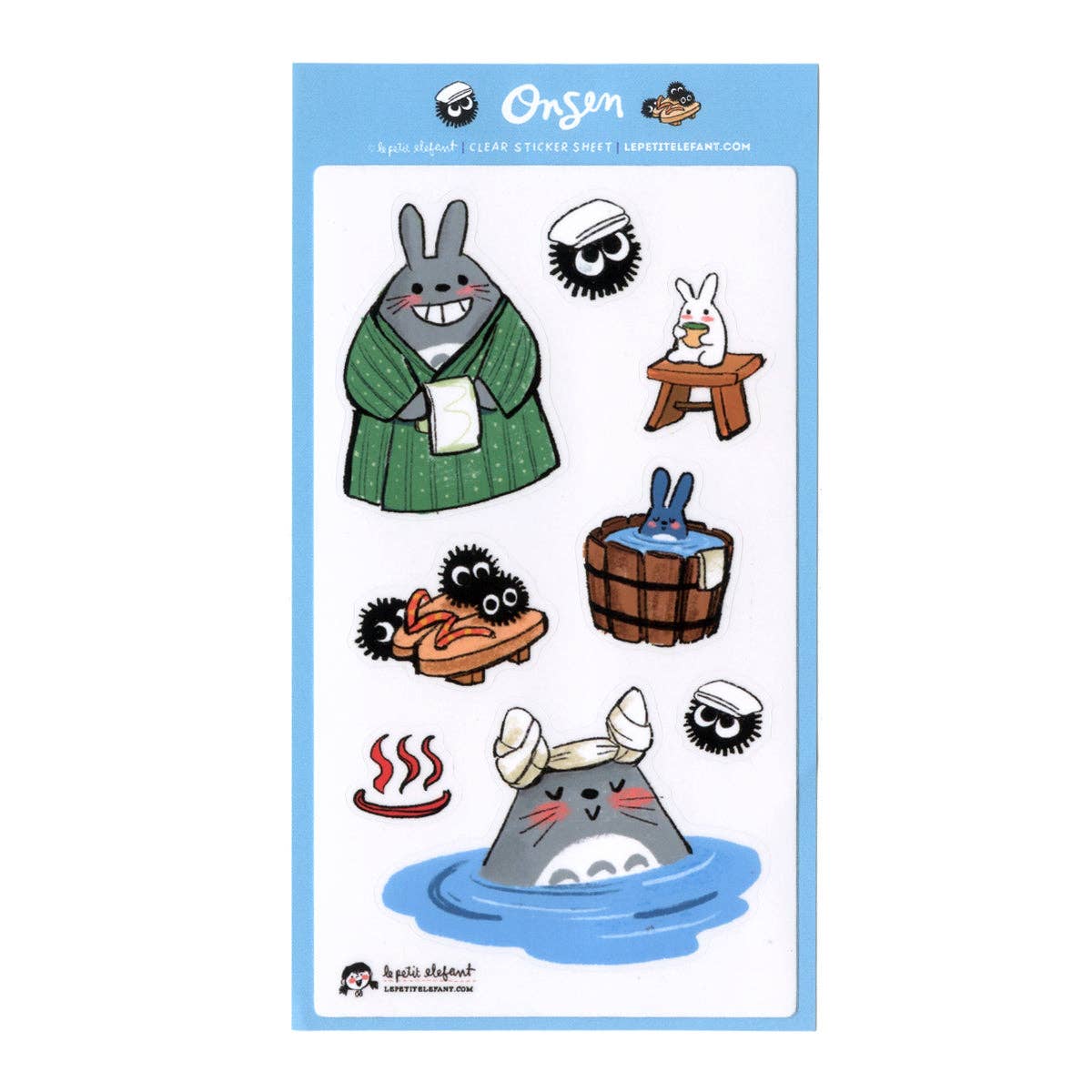 Le Petit Elefant - Sticker Sheet - Onsen Totoro