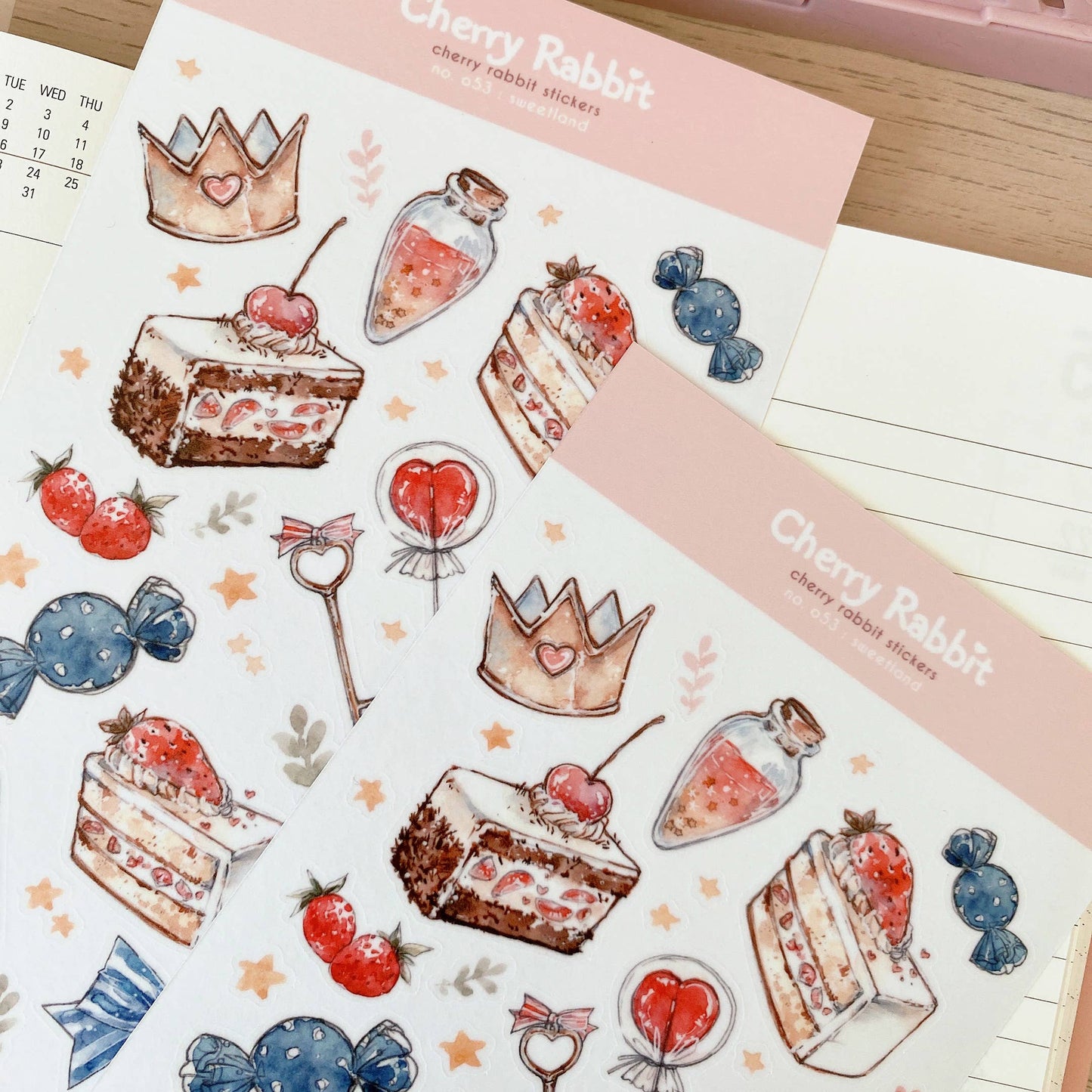 Cherry Rabbit - Sweetland Sticker Sheet no.053