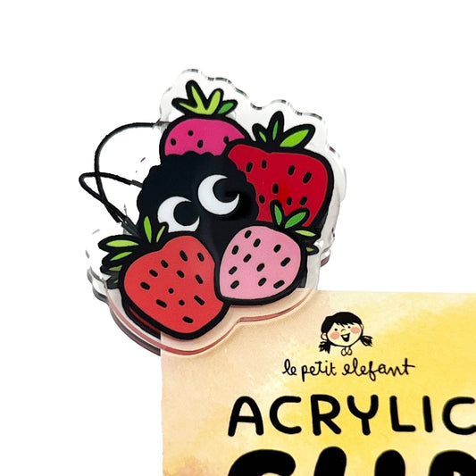 Le Petit Elefant - Acrylic Clip - Strawberry Soot Sprite