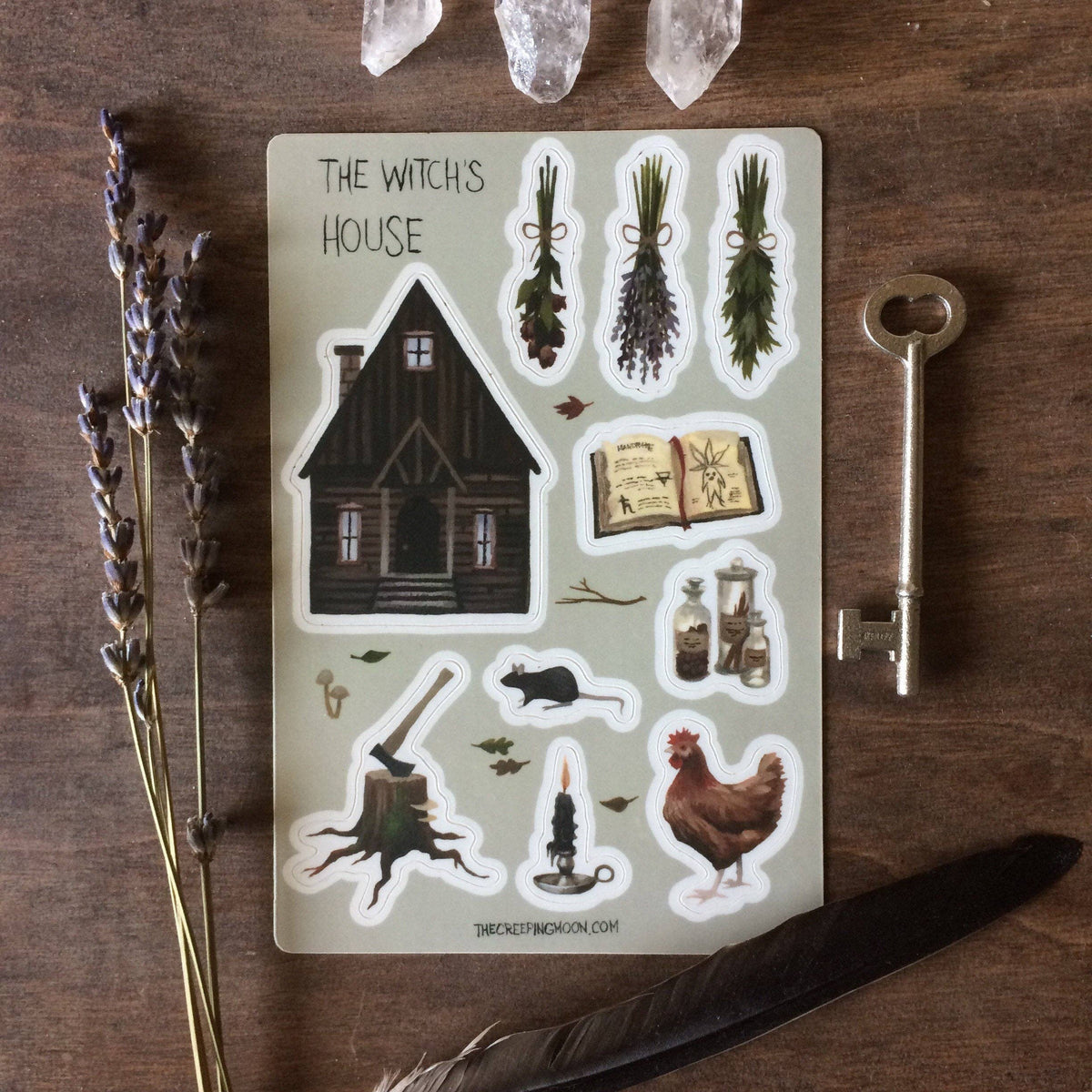 The Creeping Moon - Sticker Sheet - The Witch's House