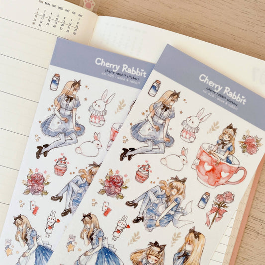 Cherry Rabbit - Alice & Rabbit Sticker Sheet no.026