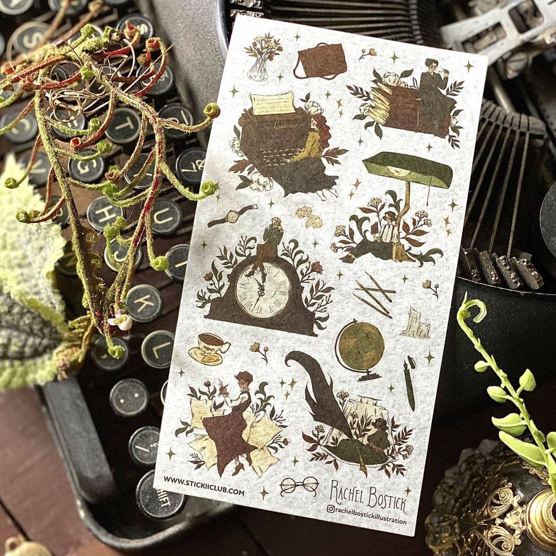 STICKII - Sticker sheet - Rachel Bostick Illustration - Writing Whimsy