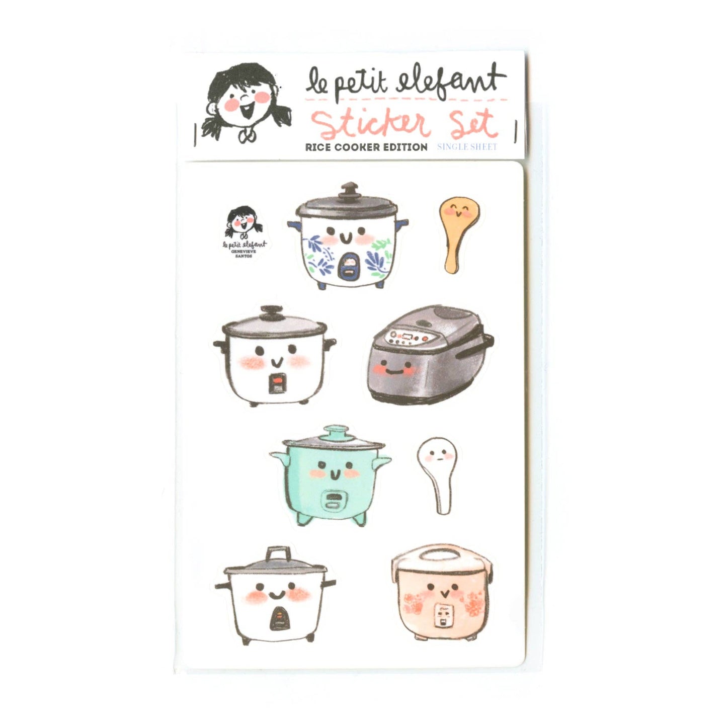 Le Petit Elefant - Sticker Sheet - Rice Cooker