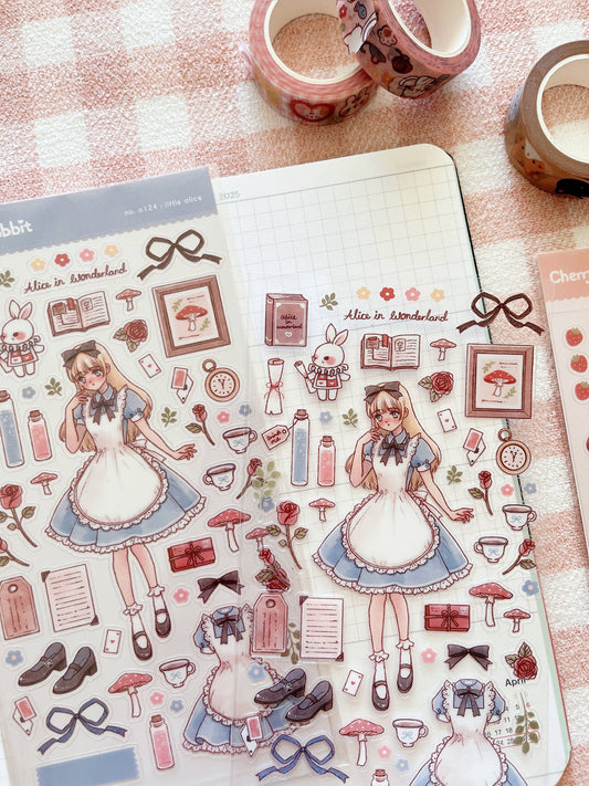 Cherry Rabbit - Little Alice Sticker Sheet no.124