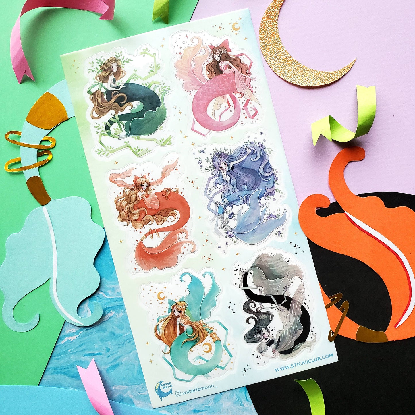 STICKII - Sticker Sheet - Waterlemoon - Stylish Seas