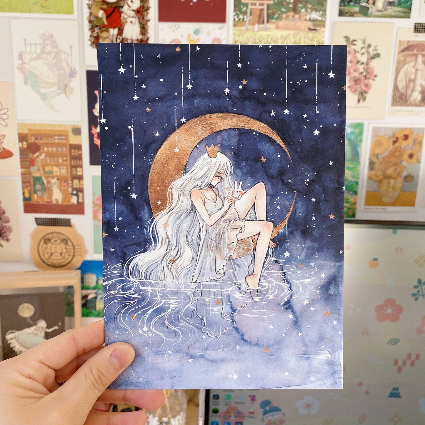 Cherry Rabbit - A5 Art Print - La Lune