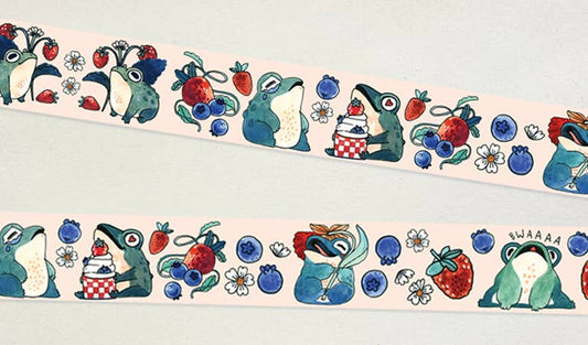 Book Moth Press - Washi Tape - Frogs and Berries