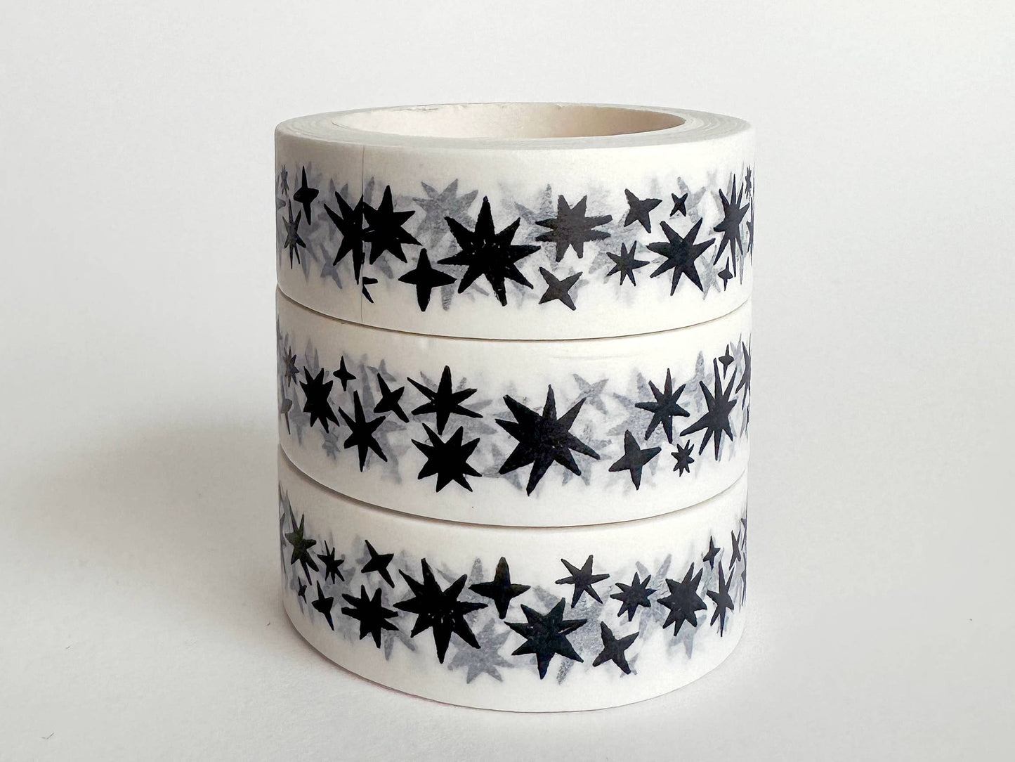 Book Moth Press - Washi Tape - Black and White Stars