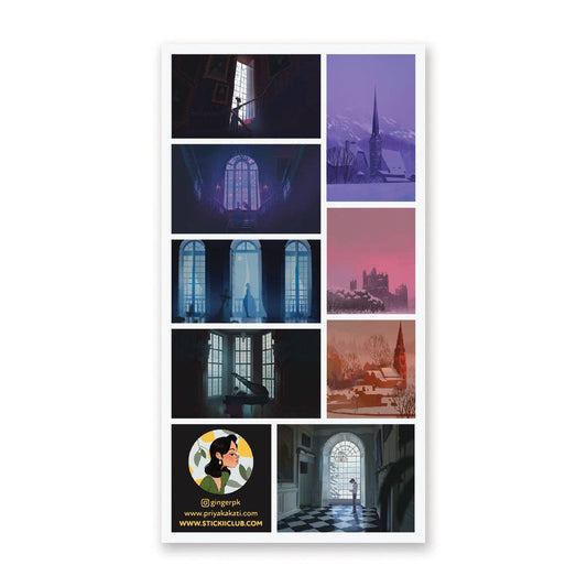 STICKII - Sticker Sheet - Priya Kakati / Gingerpk - Moody Manor Magic