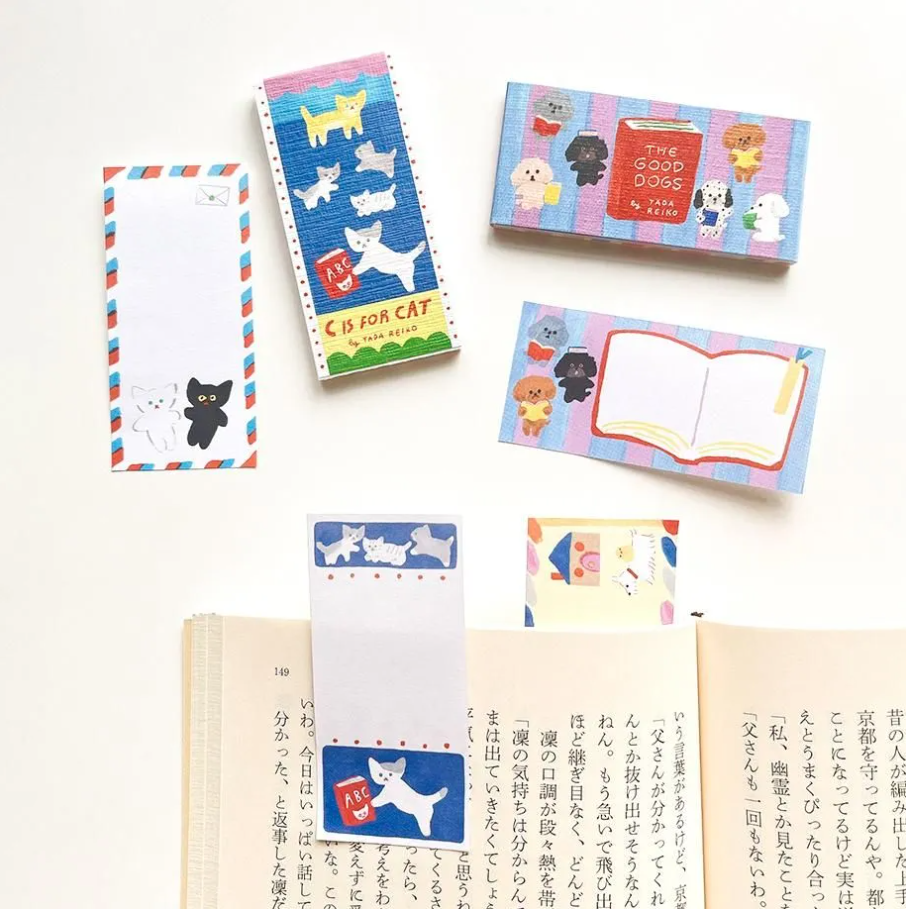 Cozyca - One-Line Sticky Notes - Reiko Tada - C is for Cat / The Good Dogs