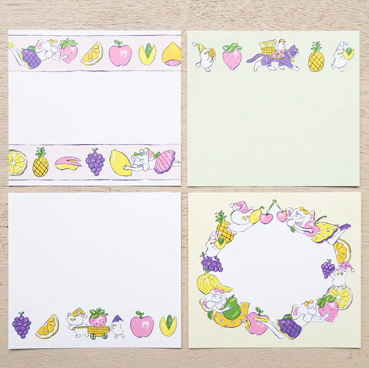 Cozyca - Block Memo Pad - Heisuke Kitazawa - Everyone Carrying Fruit